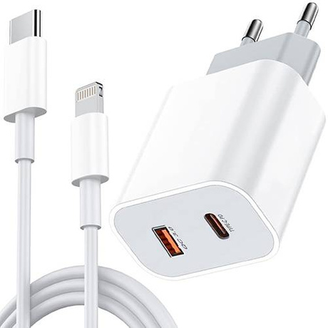 ŁADOWARKA SIECIOWA USB C 3 0 PD KABEL DO IPHONE Ładowarki