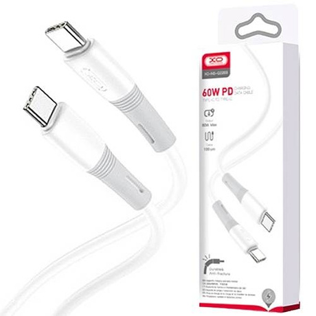 XO KABEL USB C TYPE C PD 60W QUICK CHARGE 3A 1M Akcesoria GSM Kable Kable ze złączem USB C