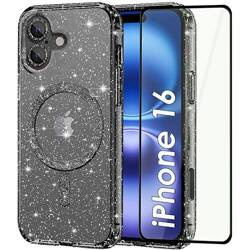 Etui do iPhone 16 do Magsafe Clear Shine  + SZKŁO HARTOWANE 5D