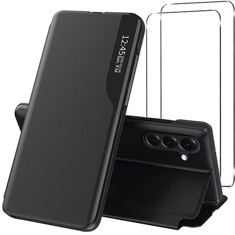 Etui do Samsung Galaxy A36 5G LEATHER VIEW + 2x SZKŁO HARTOWANE 9H