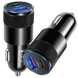 Ładowarka samochodowa USB + USB-C uniwersalna QUICK CHARGE
