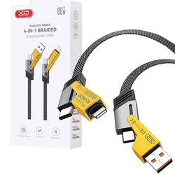 Kabel 4w1 USB-C - USB-C Typ C Lightning USB 60W PD do TELEFONU LAPTOPA