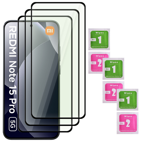 3x SZKŁO HARTOWANE 9D na cały ekran do Xiaomi Redmi Note 15 Pro 5G