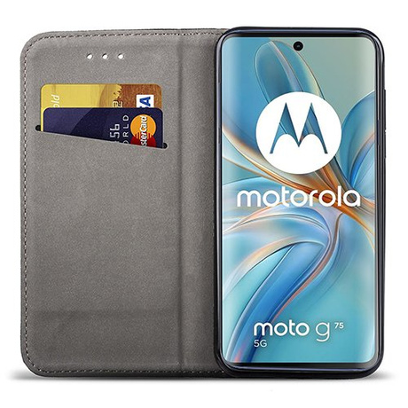 Etui do Motorola Moto G75 5G SMART MAGNET CASE + SZKŁO HARTOWANE