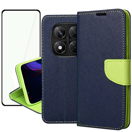 ETUI do Xiaomi Redmi Note 14 Pro 5G |14 Pro Plus 5G PORTFEL CASE Z ZAPINKĄ + SZKŁO 5D