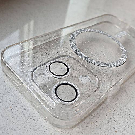 Etui do iPhone 15 do Magsafe Clear Shine  + SZKŁO HARTOWANE 5D