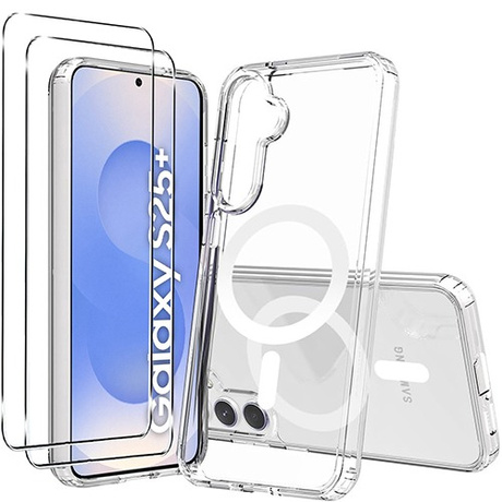 Etui do Samsung Galaxy S25 Plus 5G Silicone do Magsafe + 2x SZKŁO HARTOWANE