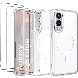 Etui do Samsung Galaxy S25 Edge Silicone do Magsafe + 2x SZKŁO HARTOWANE