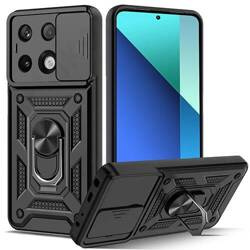 Etui do Xiaomi Redmi Note 13 4G SLIDE RING CASE PANCERNE + SZKŁO HARTOWANE