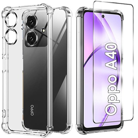 Etui do Oppo A40 / A40m ANTI SHOCK CASE + SZKŁO HARTOWANE