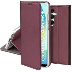 Etui do Samsung Galaxy A16 4G / 5G skórzane magnetyczne z klapką + SZKŁO HARTOWANE
