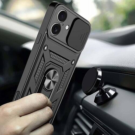 Etui do iPhone 17 SLIDE RING CASE PANCERNE + 2x SZKŁO