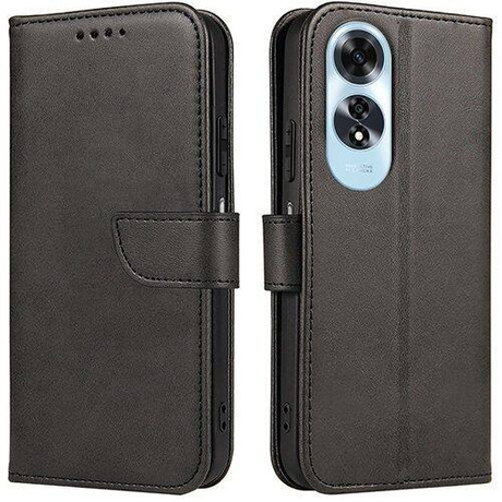Etui do Oppo A60 SKÓRZANE SKIN + SZKŁO HARTOWANE