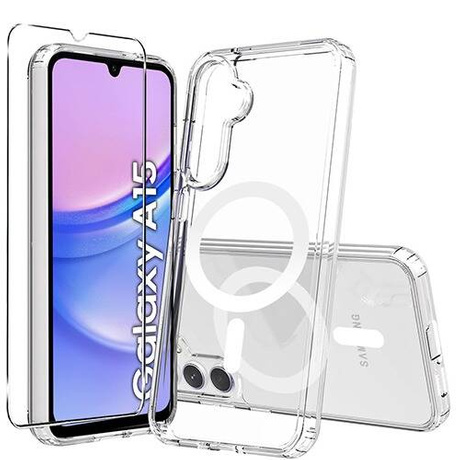 Etui do Samsung Galaxy A15 4G / A15 5G Silicone do Magsafe + SZKŁO HARTOWANE