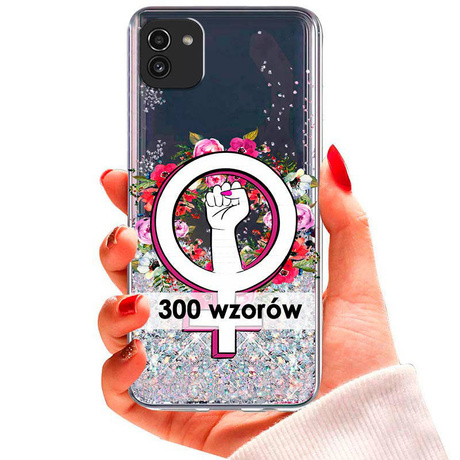 Etui do Samsung Galaxy A03 brokatowe wzory CASE + SZKŁO