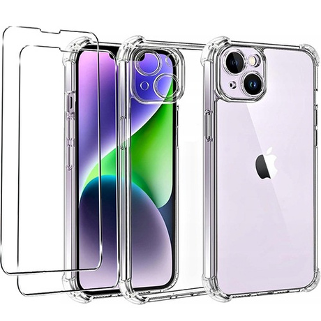 Etui do iPhone 14 ANTI SHOCK CASE + 2X SZKŁO HARTOWANE