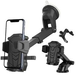 Uchwyt samochodowy teleskopowy na szybę kokpit kratkę 2w1