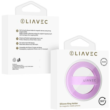 Liavec UCHWYT POSTAWKA DO MAGSAFE HOLDER RING 360° NA TELEFON PALEC