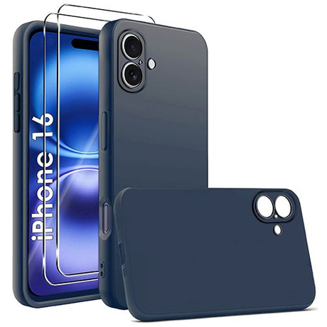 Etui SOFT CASE do iPhone 16 + 2x SZKŁO SZYBKA