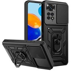 Etui do Xiaomi Redmi Note 11 Pro / 5G SLIDE RING CASE PANCERNE + SZKŁO HARTOWANE