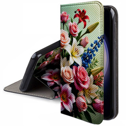 Etui z klapką do Motorola Moto G04 / G24 / G24 Power portfel WZORY z magnesem CASE + SZKŁO 9H