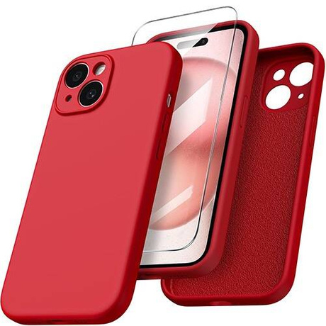 Etui do iPhone 15 Plus SILICONE CASE + SZKŁO