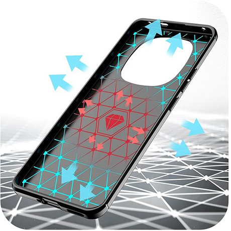 ETUI PANCERNE KARBON do Xiaomi Redmi Note 14 Pro 5G | 14 Pro Plus 5G + SZKŁO 5D