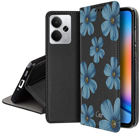 Etui SKÓRZANE do Realme 14 5G / 14T 5G wzory PORTFEL + SZKŁO