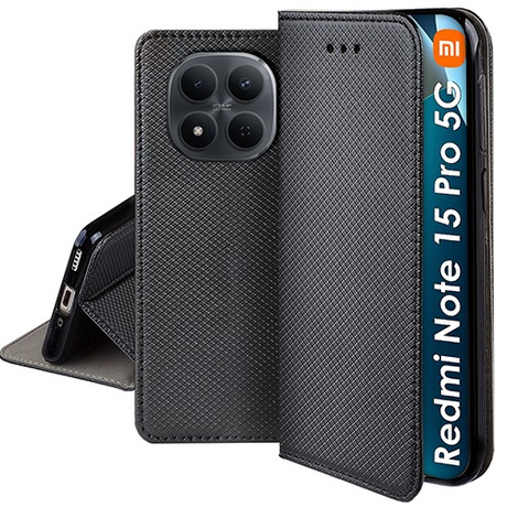 Etui z klapką do Xiaomi Redmi Note 15 Pro 5G SMART MAGNET CASE + 2X SZKŁO HARTOWANE