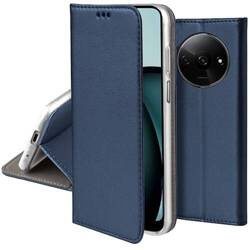 Etui do Xiaomi Redmi A3 skórzane magnetyczne z klapką + SZKŁO HARTOWANE