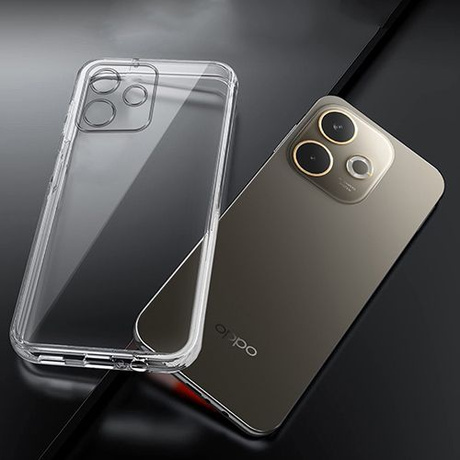 Etui do Oppo A5 Pro 5G WZMACNIANE 360° CLEAR CASE + 2x SZKŁO HARTOWANE