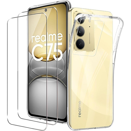 Etui SLIM CASE do Realme C75 / Realme 14X 5G + 2x SZKŁO HARTOWANE
