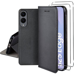 Etui do Samsung Galaxy S25 Edge SMART MAGNET CASE + 2X SZKŁO HARTOWANE