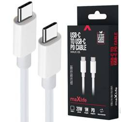 Maxlife KABEL USB-C TYPE-C PD 20W QUICK CHARGE 3A 1M