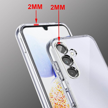 Etui do Samsung Galaxy A17 5G WZMACNIANE 360° CLEAR CASE + 2x SZKŁO HARTOWANE