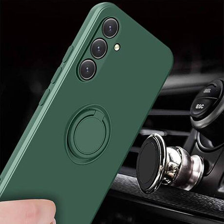 Etui do Samsung Galaxy S24 FE SILICON RING CASE + SZKŁO HARTOWANE