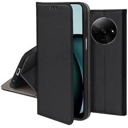 Etui do Xiaomi Redmi A3 skórzane magnetyczne z klapką + SZKŁO HARTOWANE