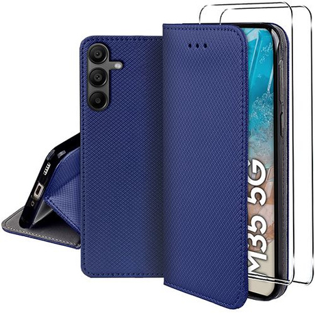 Etui do Samsung Galaxy M35 5G SMART MAGNET CASE + 2X SZKŁO HARTOWANE