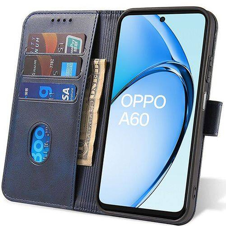 Etui do Oppo A60 SKÓRZANE SKIN + SZKŁO HARTOWANE