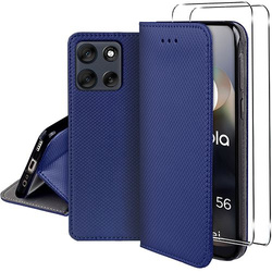 Etui do Motorola Moto G56 5G SMART MAGNET CASE + 2X SZKŁO HARTOWANE