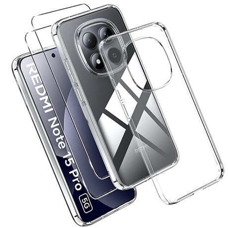 Etui SLIM CASE do Xiaomi Redmi Note 15 Pro 5G + 2x SZKŁO SZYBKA 9H