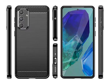Etui do SAMSUNG GALAXY M55 5G KARBON CASE pancerne + SZKŁO