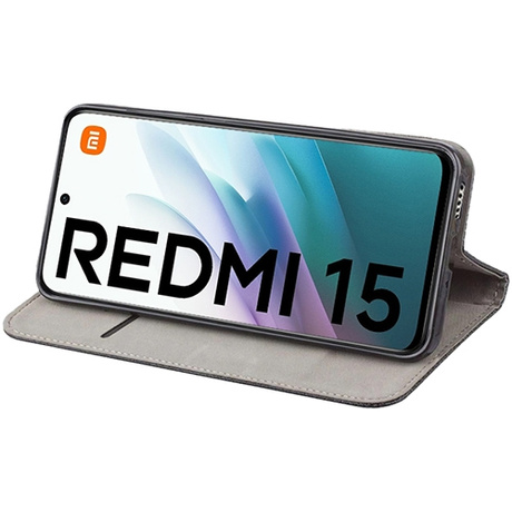 Etui z klapką do Xiaomi Redmi 15 4G / 5G SMART MAGNET CASE + 2X SZKŁO HARTOWANE