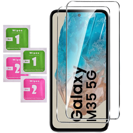 Etui do Samsung Galaxy M35 5G Skórzane Magnetyczne + 2x SZKŁO HARTOWANE 9H