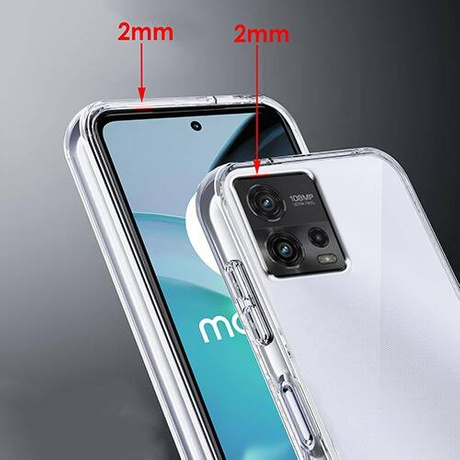 Etui do Motorola Moto G72 WZMACNIANE 360° CLEAR CASE + SZKŁO HARTOWANE