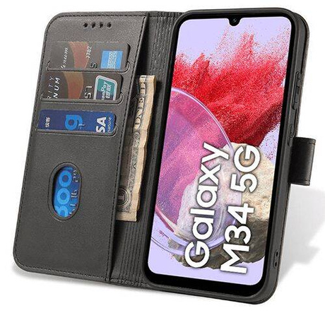 Etui do Samsung Galaxy M34 5G SKÓRZANE SKIN + SZKŁO HARTOWANE