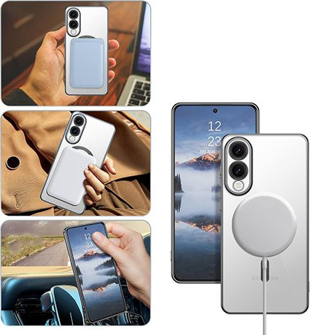 Etui do Samsung Galaxy S25 Edge Silicone do Magsafe  + 5D SZKŁO HARTOWANE