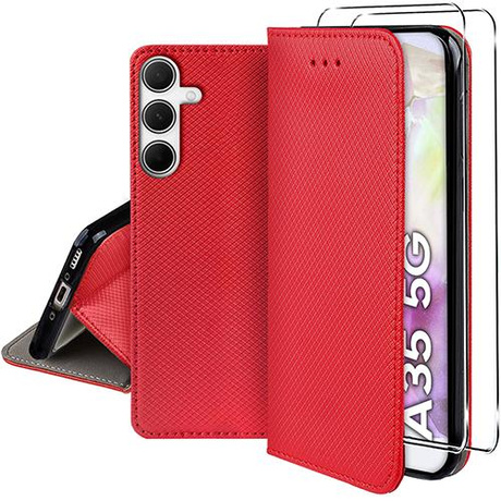 Etui do Samsung Galaxy A35 5G SMART MAGNET CASE + 2X SZKŁO HARTOWANE