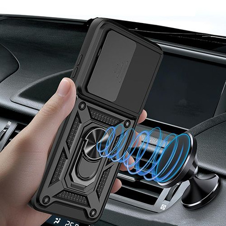 Etui do Motorola Moto G56 5G SLIDE RING CASE PANCERNE + 2x SZKŁO HARTOWANE