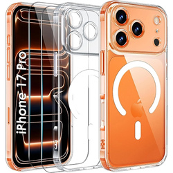 Etui do iPhone 17 Pro DO MAGSAFE WZMACNIANE MAGNETYCZNE OBUDOWA + 2x Szkło 9H